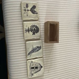 CHAD BARRETT CUSTOM ART COASTER SET